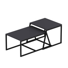 Hanah Home Mesa de Centro Antracita con Estantes